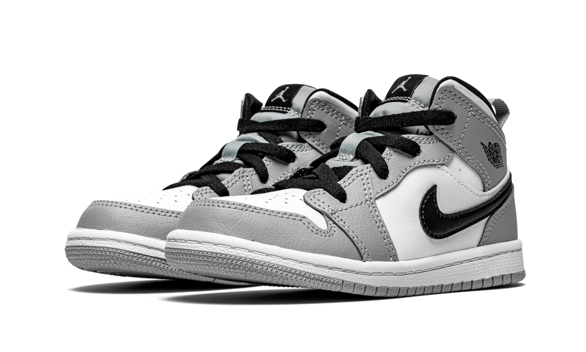 jordan 1 mid light smoke grey td+640735-092+diagnol left view