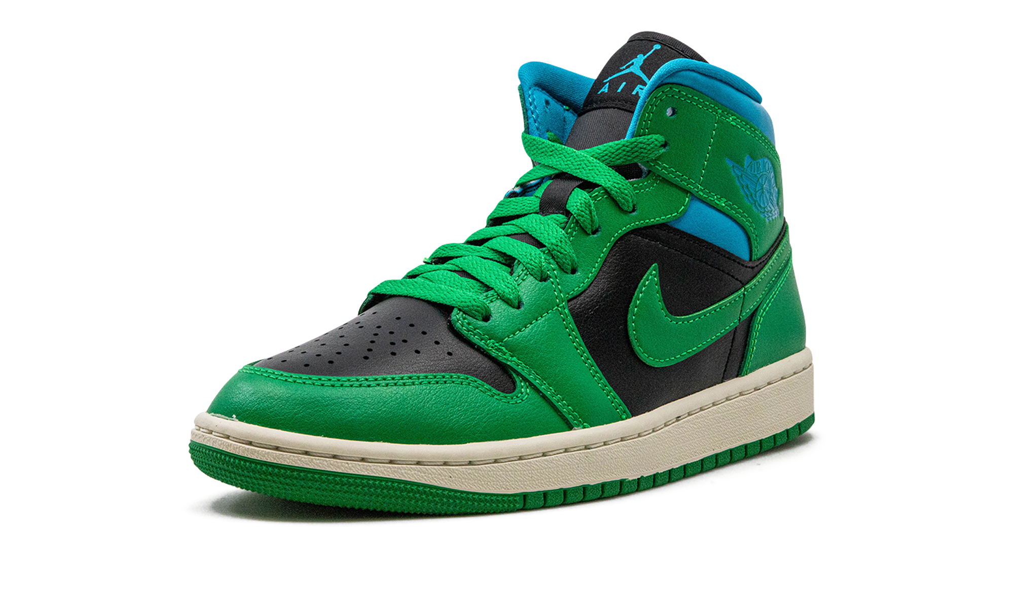 jordan 1 mid lucky green aquatone women s+BQ6472-033+bottom view
