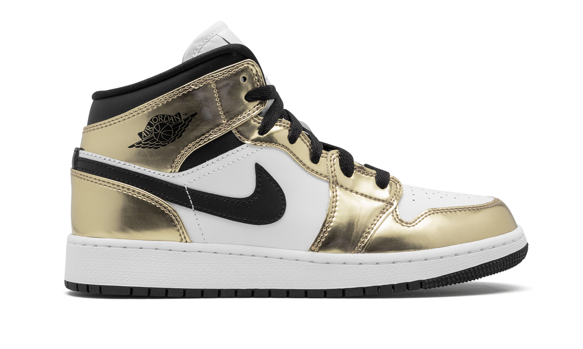 jordan 1 mid metallic gold black white gs+DC1420-700+right view