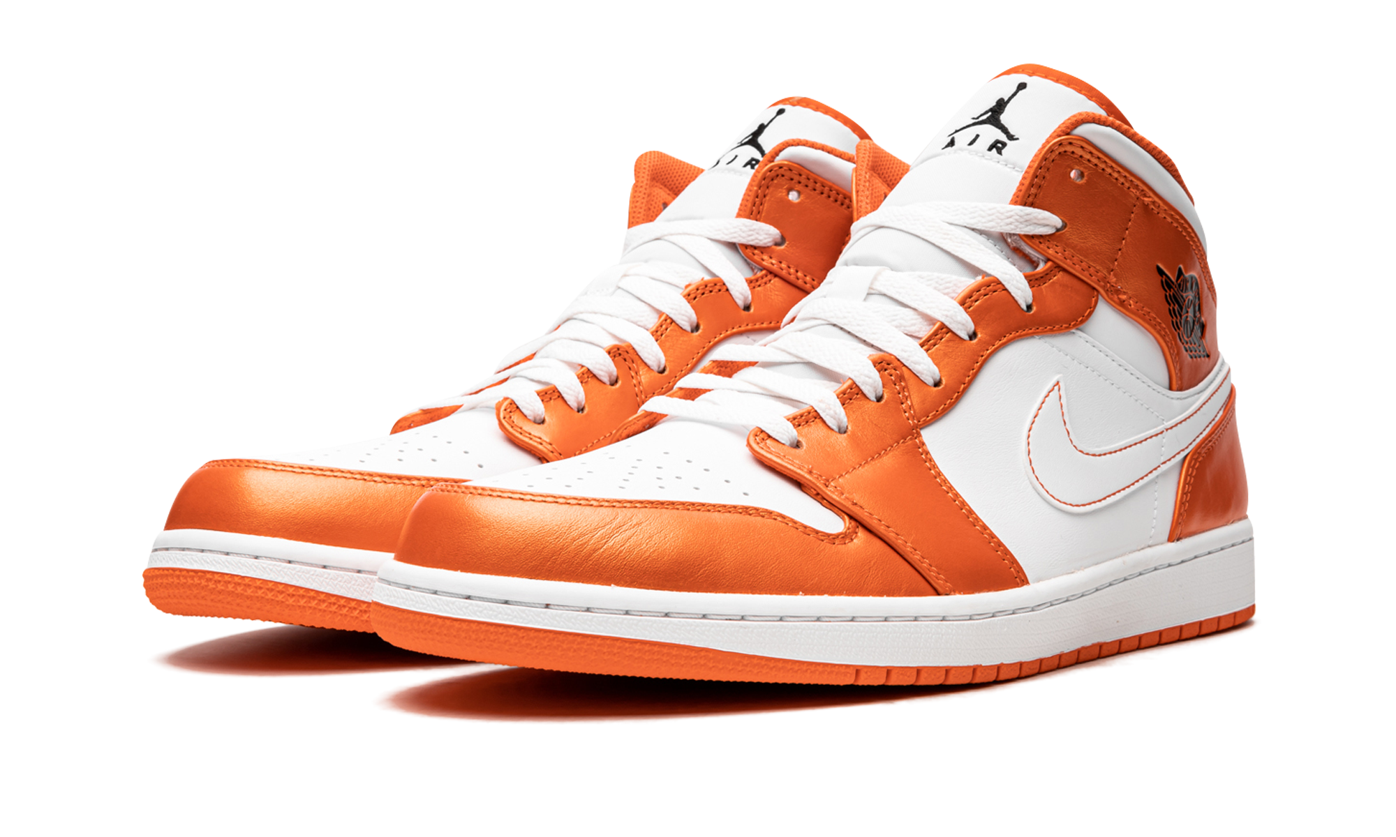 jordan 1 mid metallic orange+DM3531-800+diagnol left view