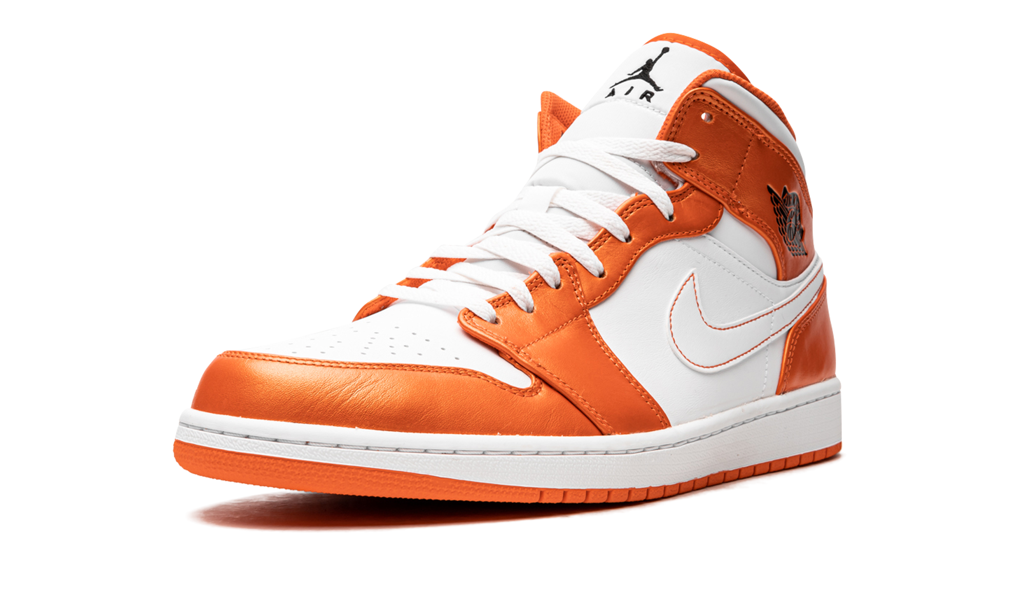 jordan 1 mid metallic orange+DM3531-800+left diagnol single view