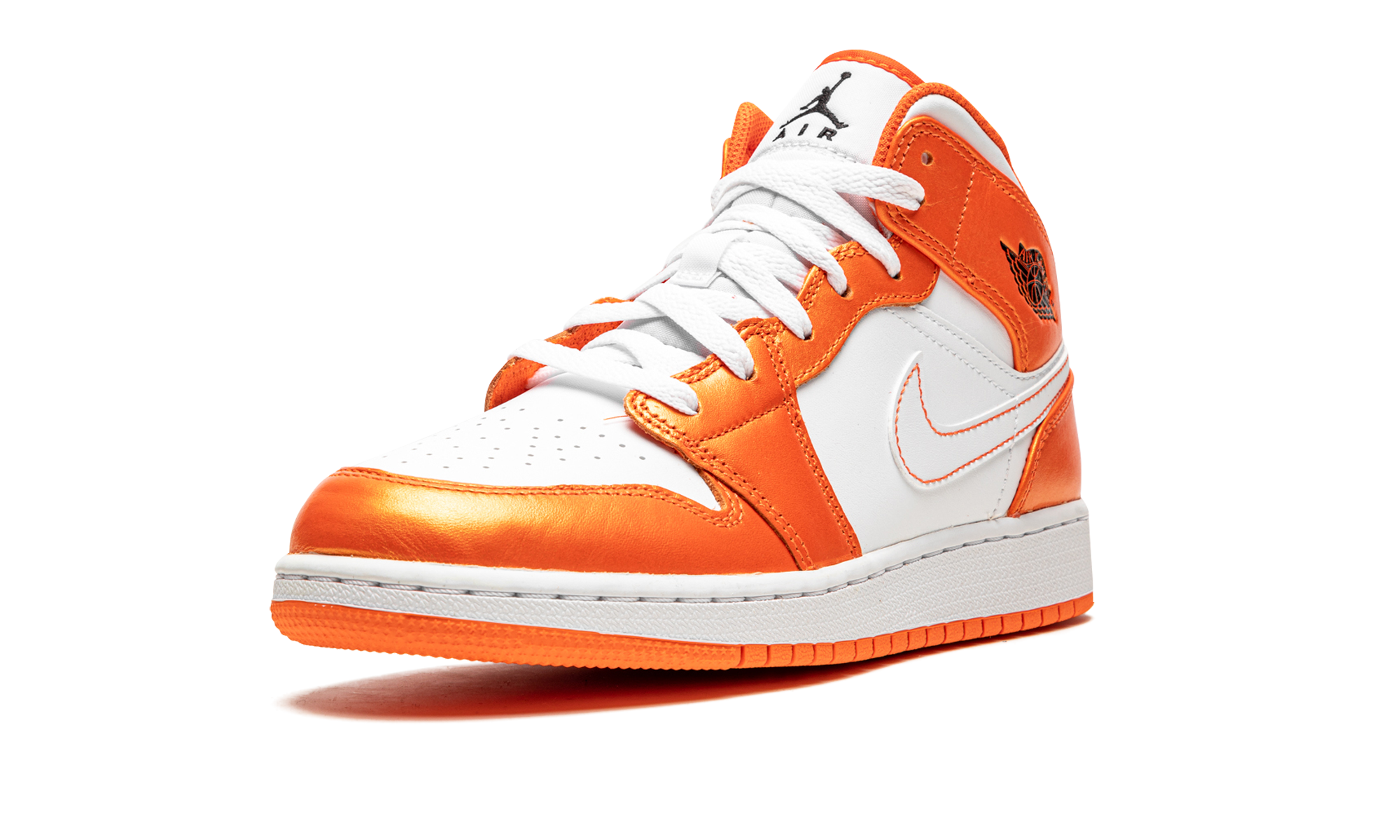 jordan 1 mid metallic orange gs+DM4228-800+left diagnol single view