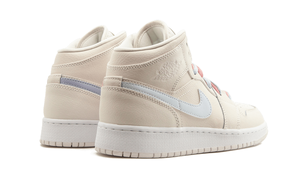 jordan 1 mid multi color swoosh phantom gs+555112-035+diagnol right behind view
