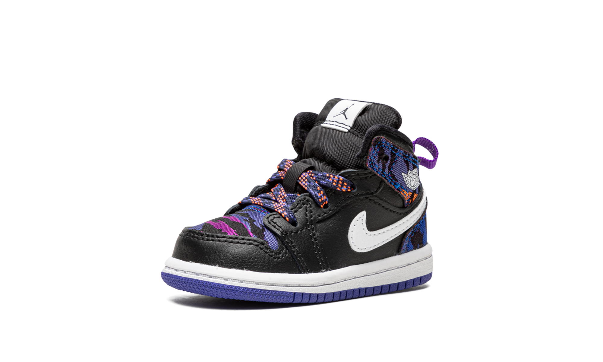 jordan 1 mid multi color tiger stripe td+AV5172-005+left diagnol single view