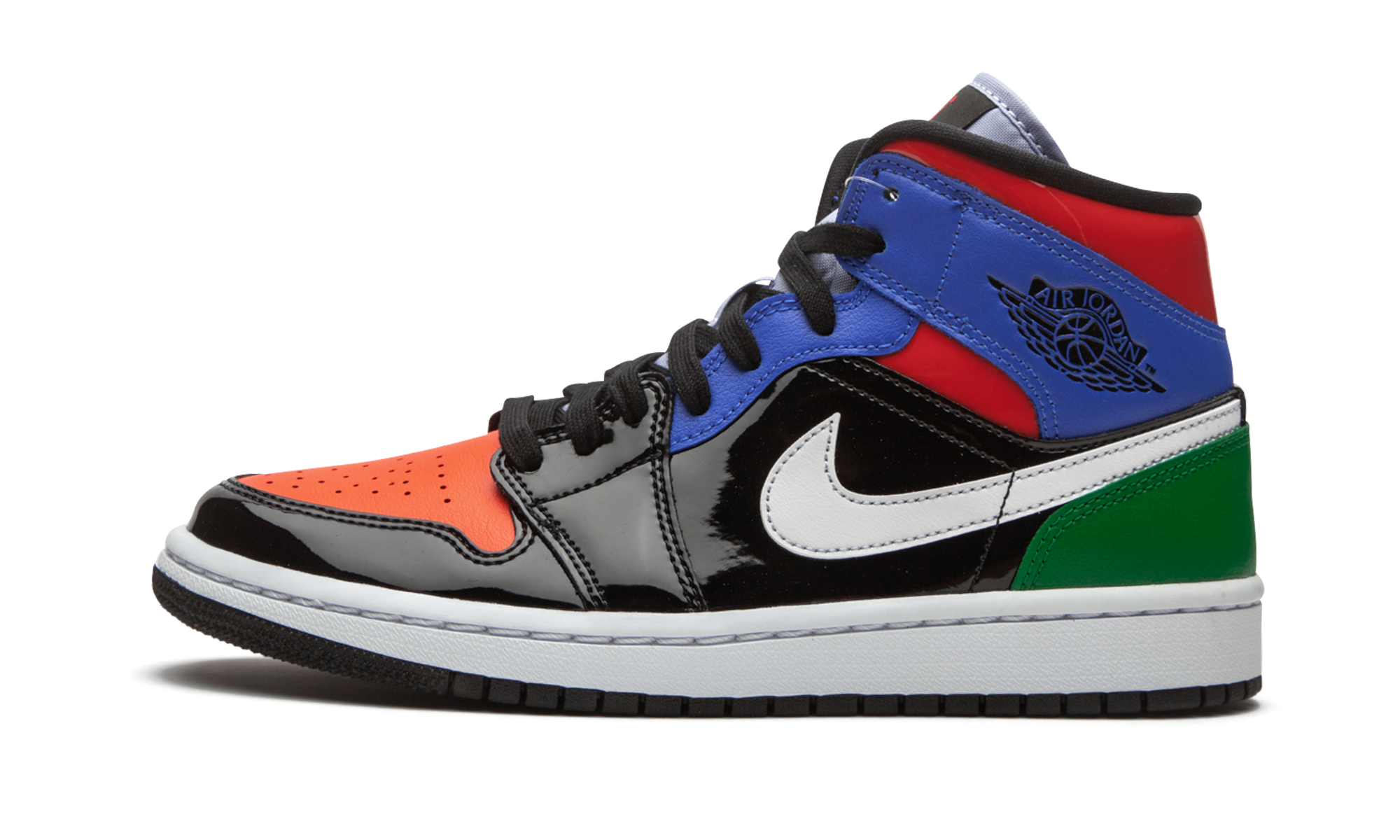 jordan 1 mid multi patent women s+CV5276-001+diagnol right view 1