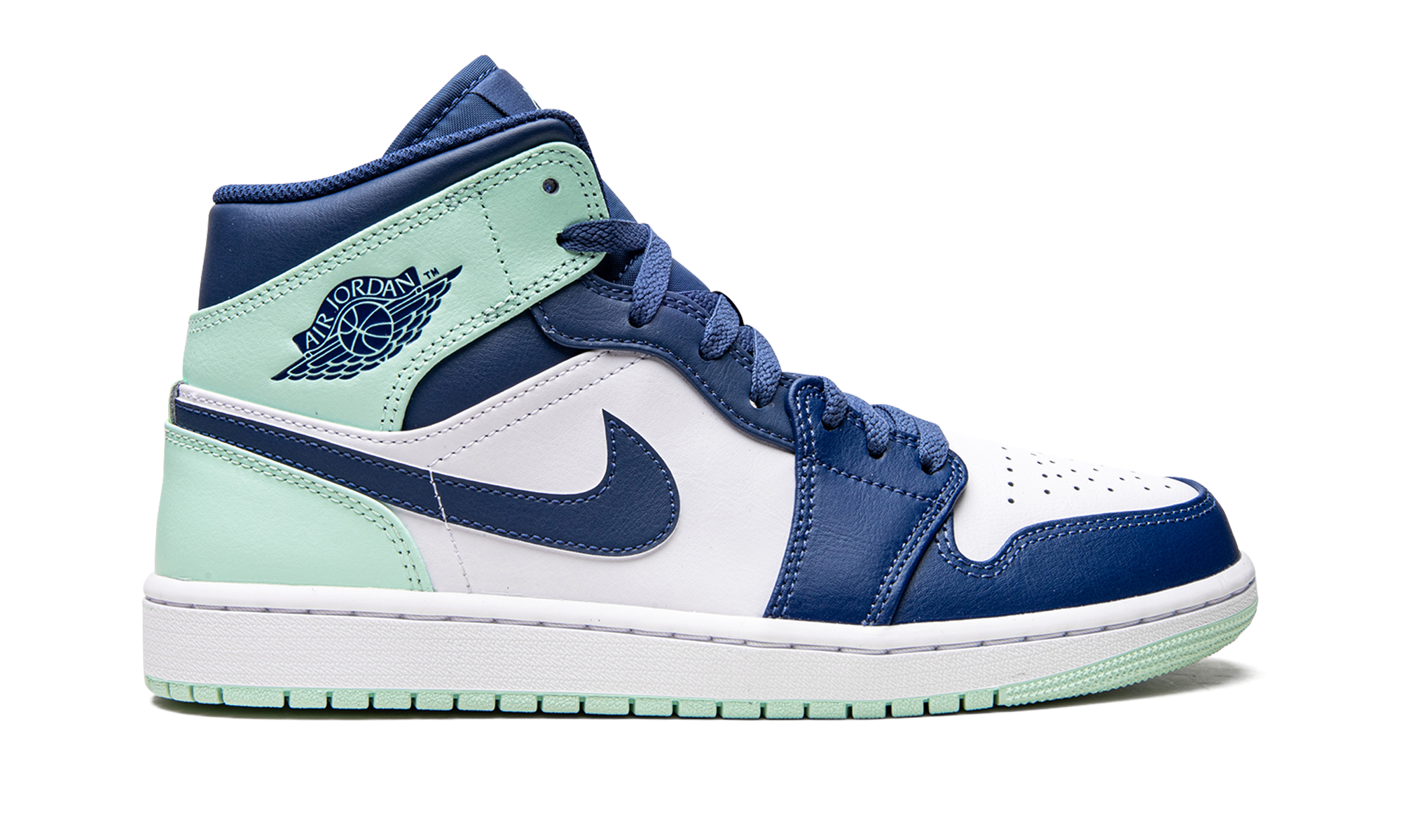 jordan 1 mid mystic navy mint foam+554724-413+right view