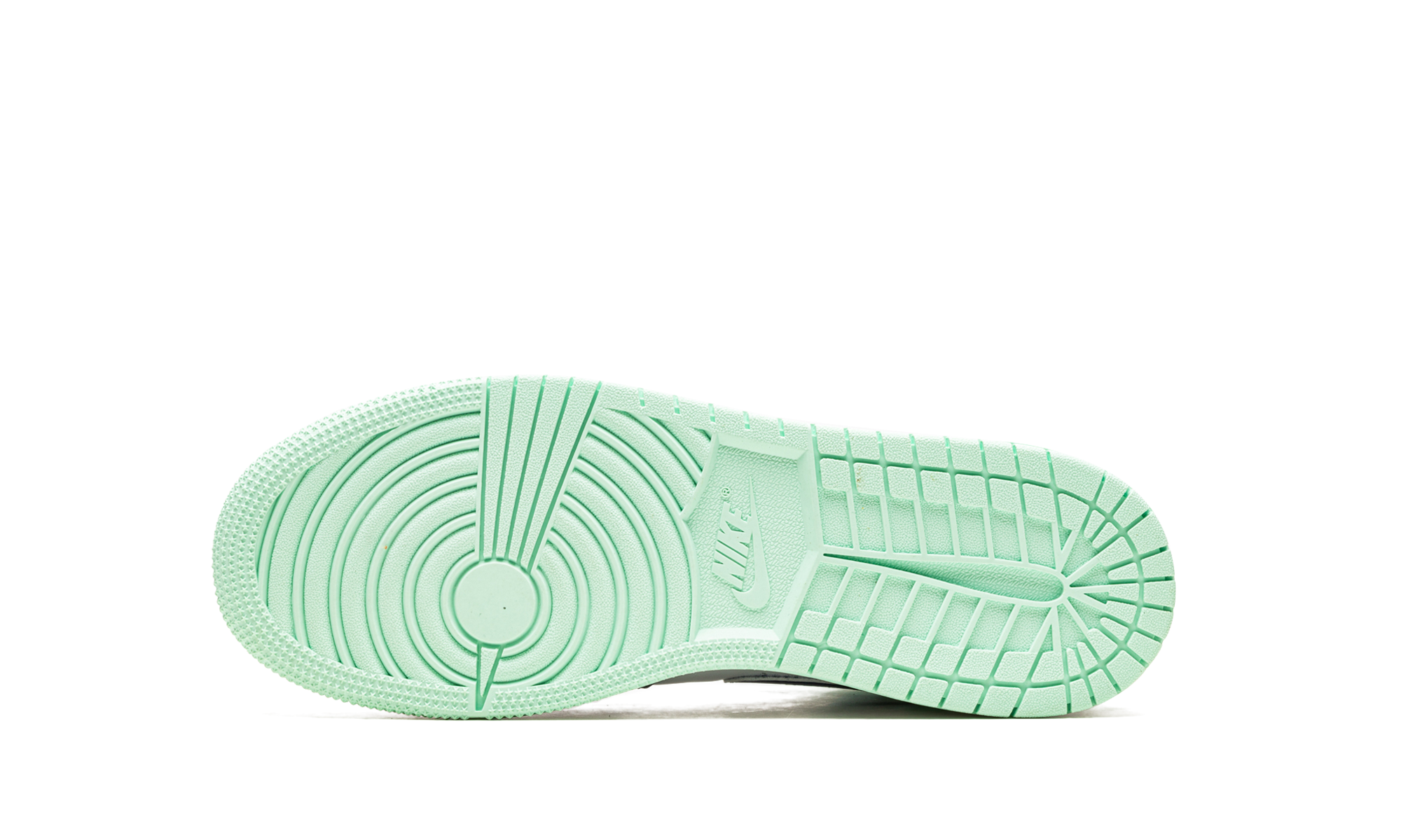jordan 1 mid mystic navy mint foam gs+554725-413+bottom view
