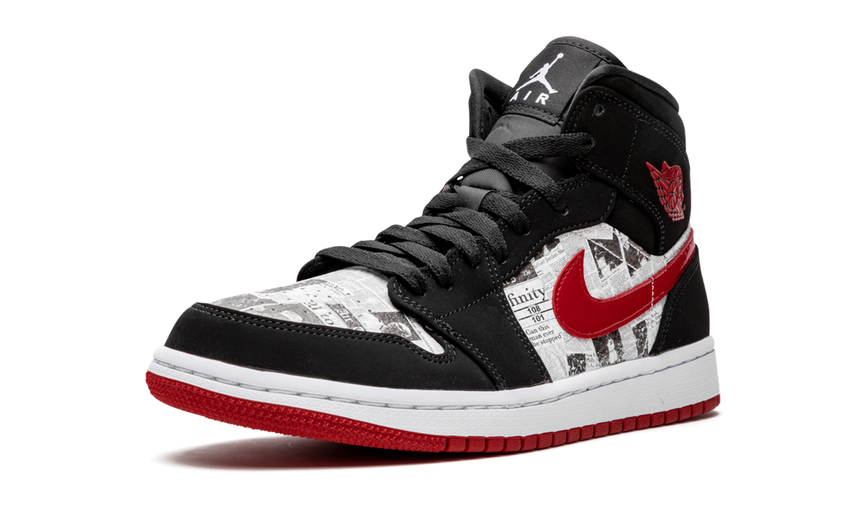 jordan 1 mid newspaper air times+852542-061+left diagnol single view
