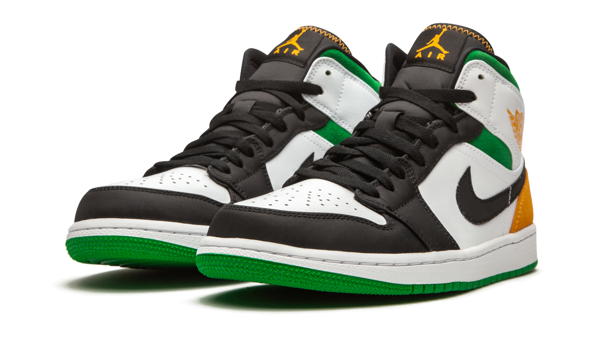 jordan 1 mid oakland+852542-101+diagnol left view