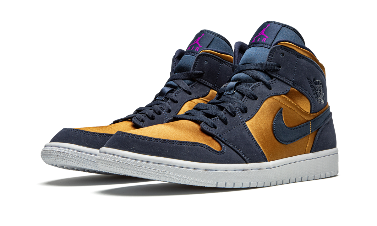 jordan 1 mid obsidian desert ochre+852542-401+diagnol left view