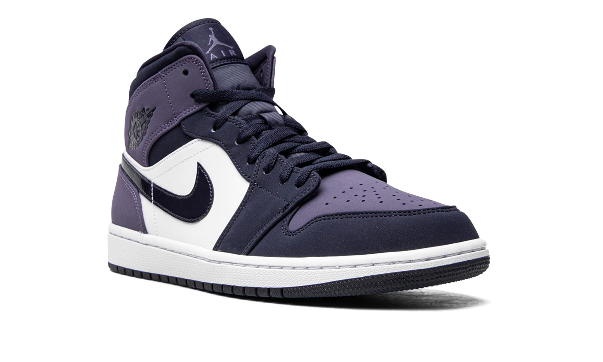 jordan 1 mid obsidian sanded purple+554724-445+diagnol right view