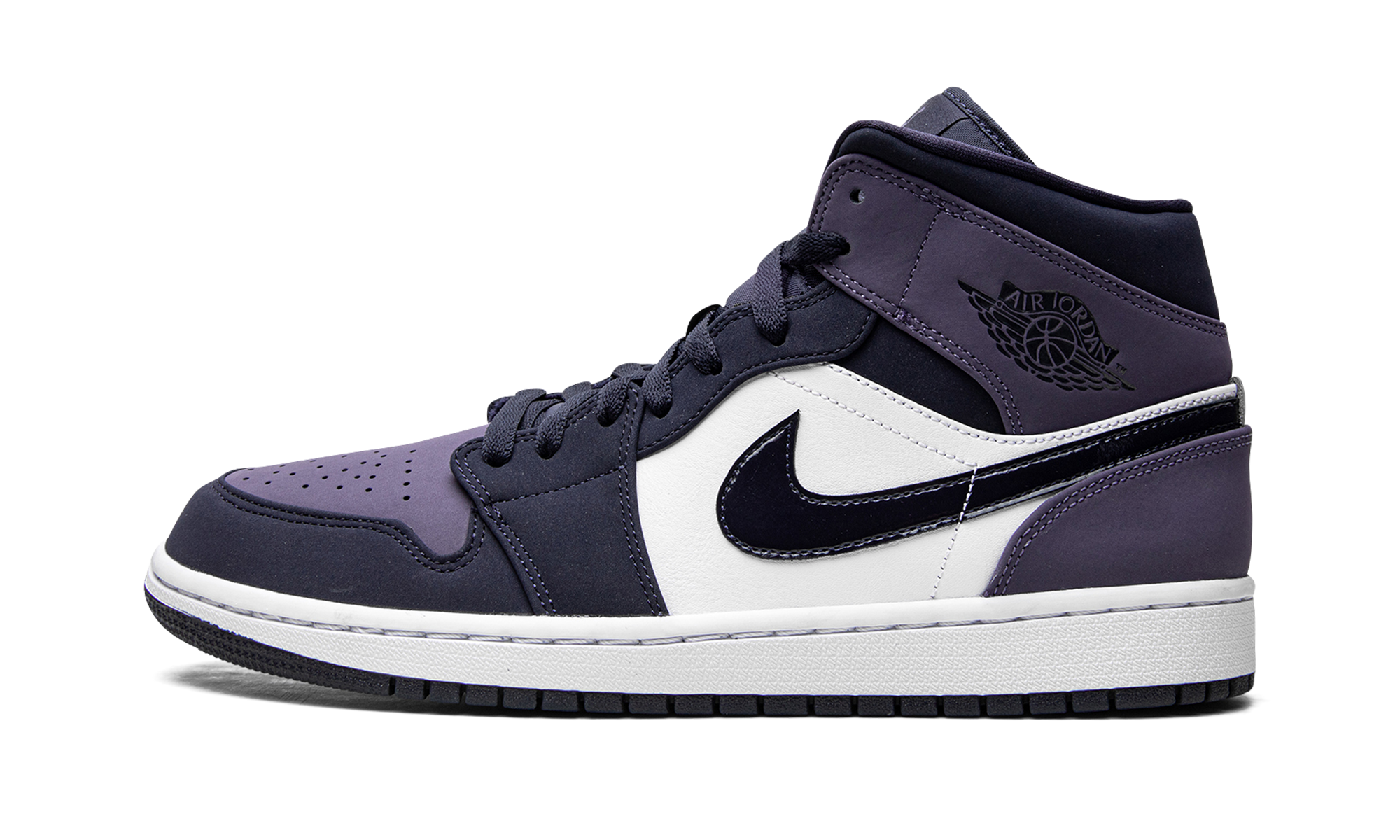 jordan 1 mid obsidian sanded purple+554724-445+diagnol right view 1