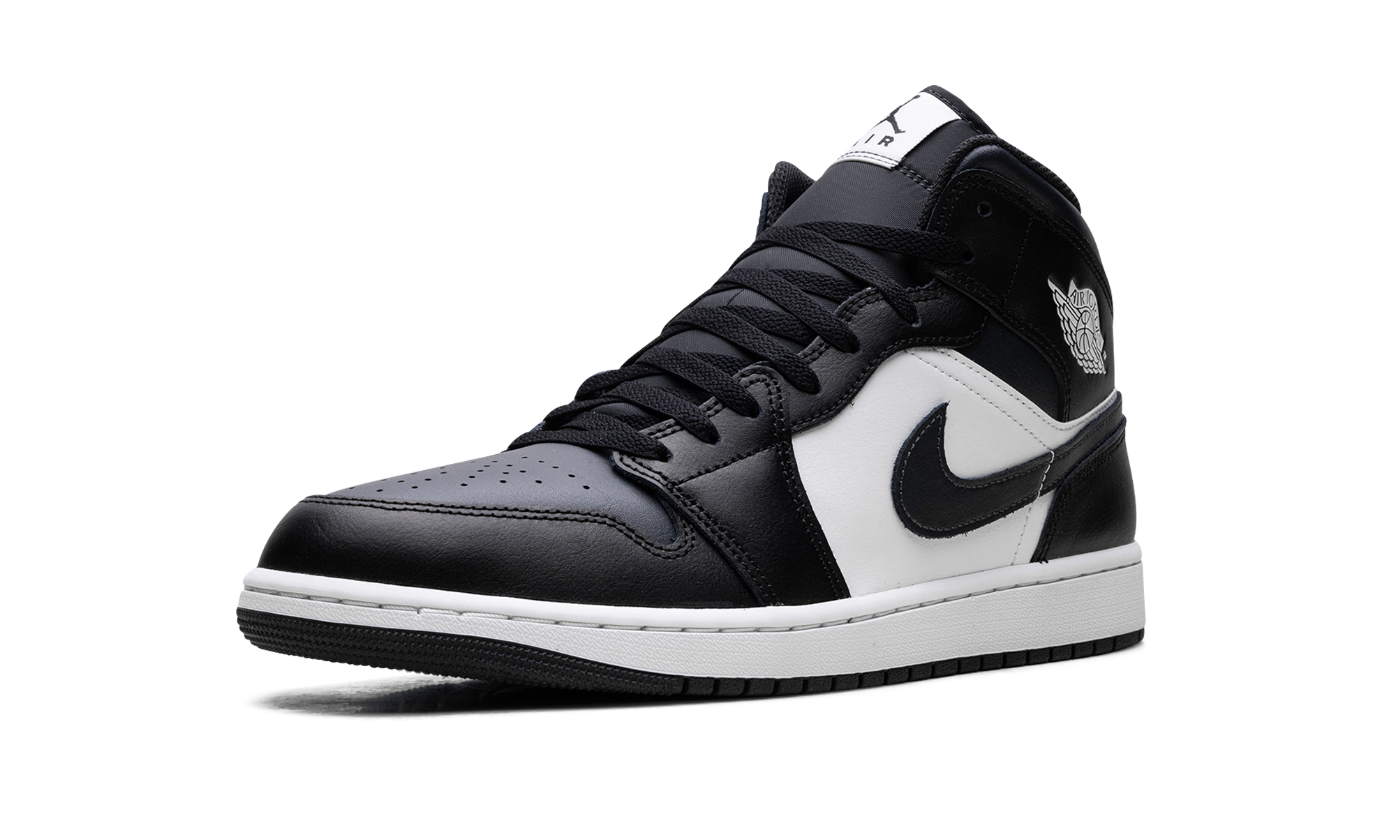 jordan 1 mid off noir toe+DQ8426-010+left diagnol single view