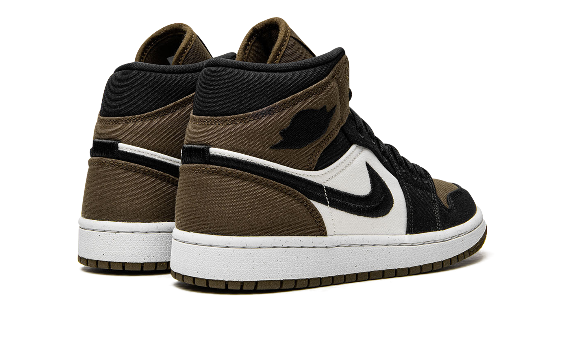 jordan 1 mid olive toe women s+DV0427-301+diagnol right behind view