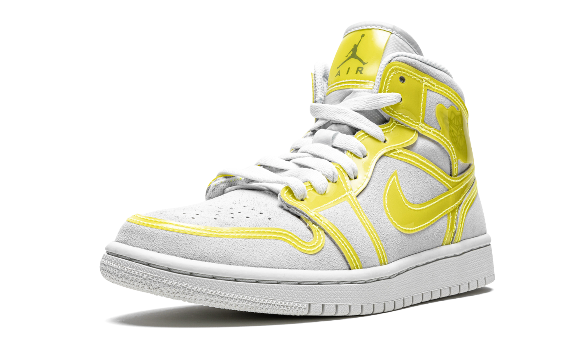 jordan 1 mid opti yellow women s+DA5552-107+left diagnol single view