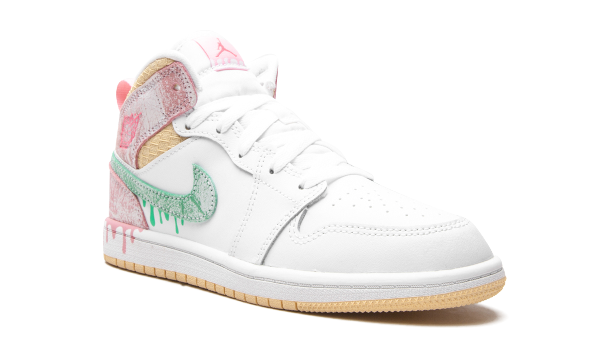 jordan 1 mid paint drip ps+DD1667-100+diagnol right view