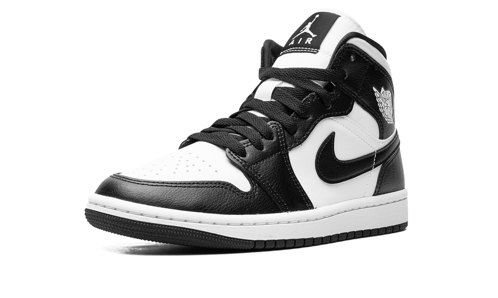 jordan 1 mid panda women s+DV0991-101+left diagnol single view