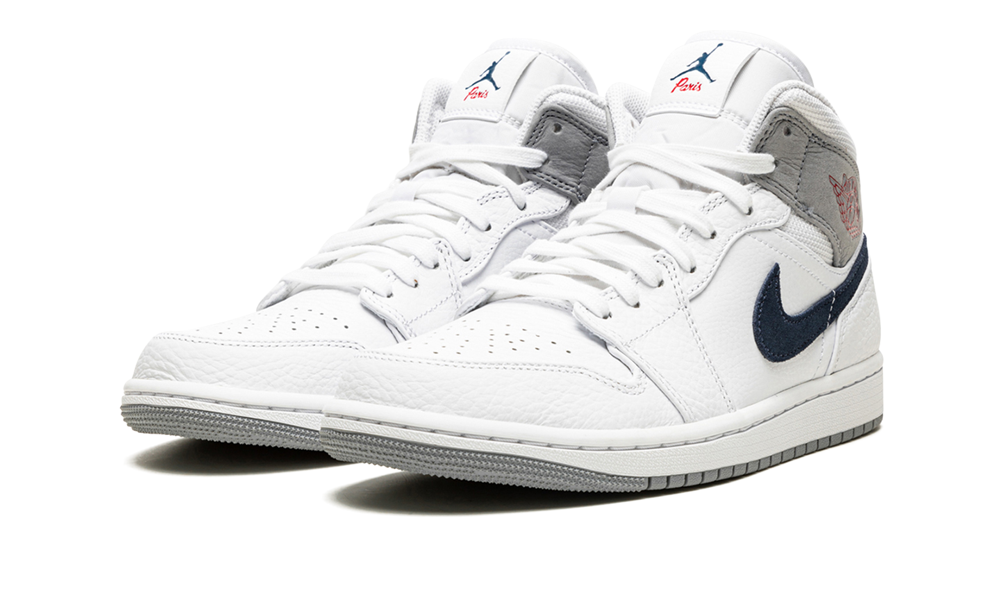 jordan 1 mid paris white+DR8038-100+diagnol left view