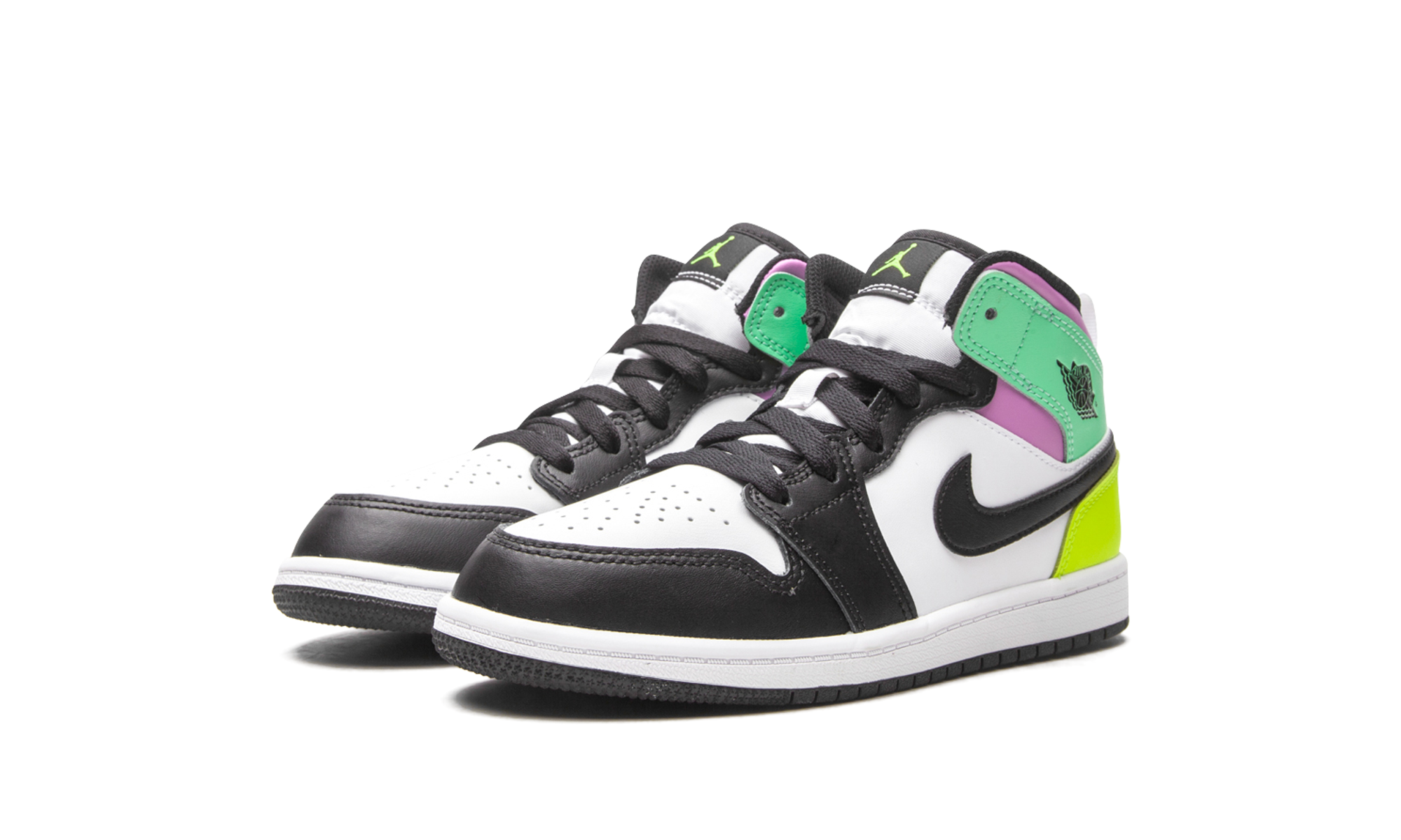 jordan 1 mid pastel black toe ps+640734-175+diagnol left view
