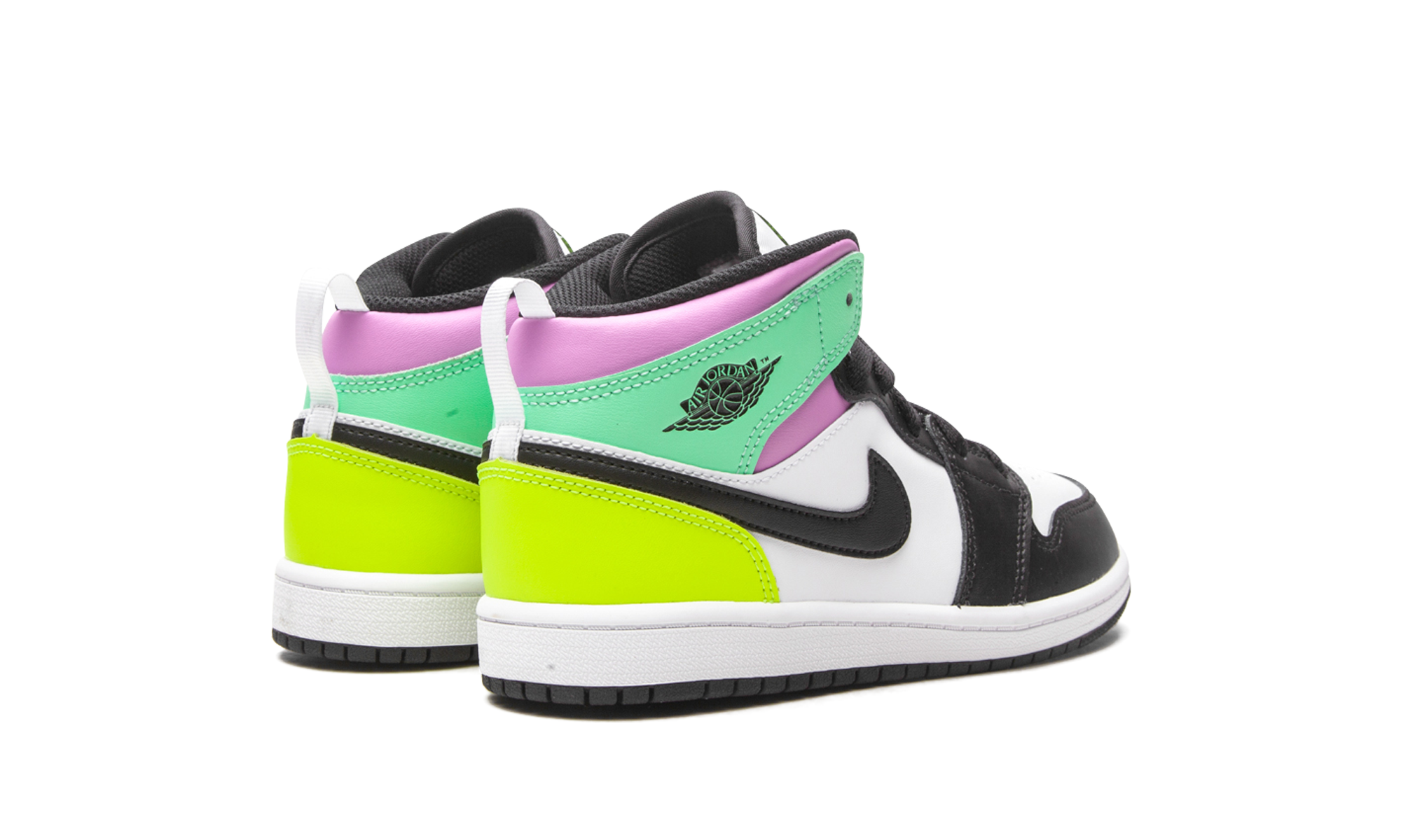 jordan 1 mid pastel black toe ps+640734-175+diagnol right behind view