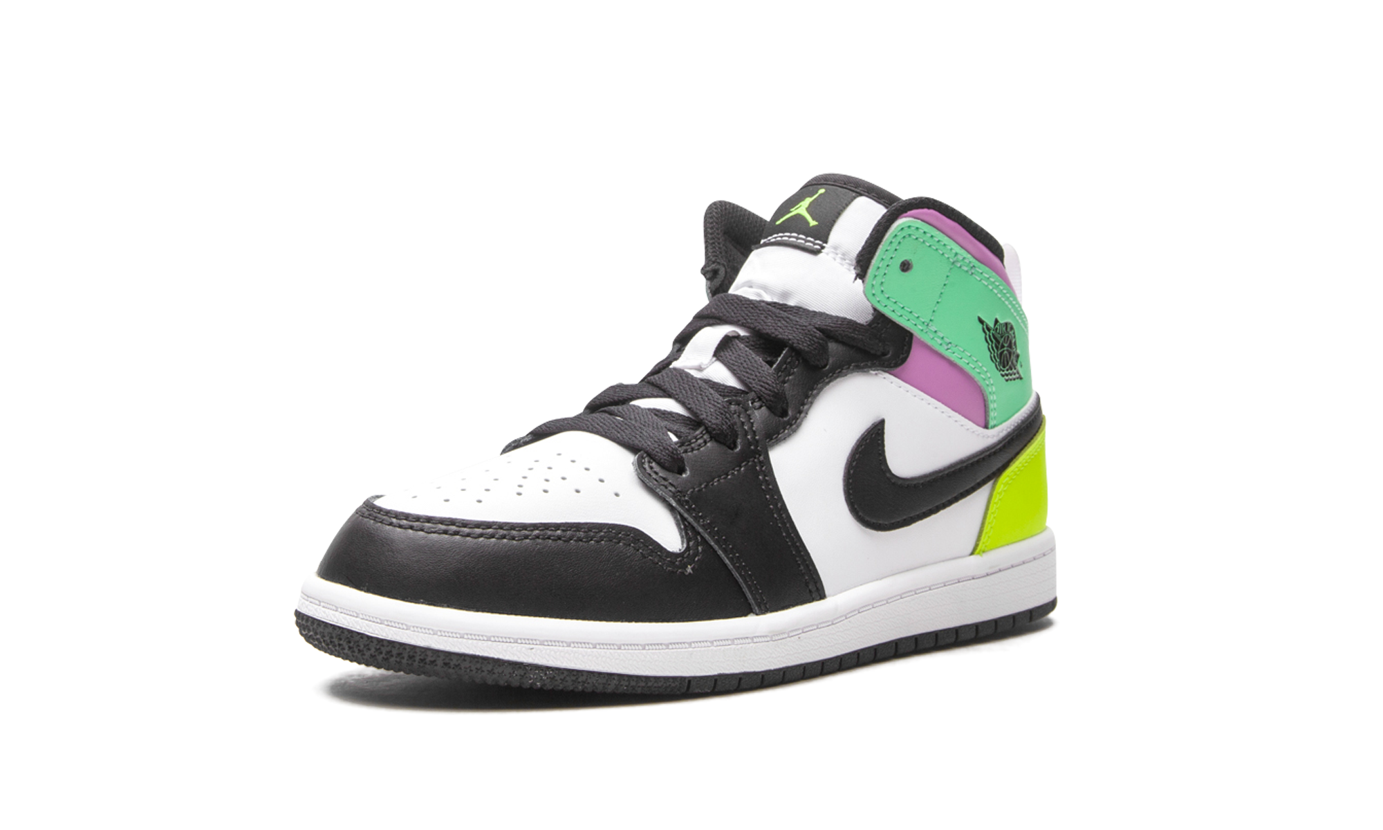jordan 1 mid pastel black toe ps+640734-175+left diagnol single view