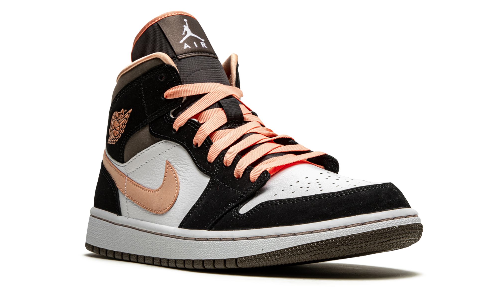 jordan 1 mid peach mocha women s+DH0210-100+diagnol right view