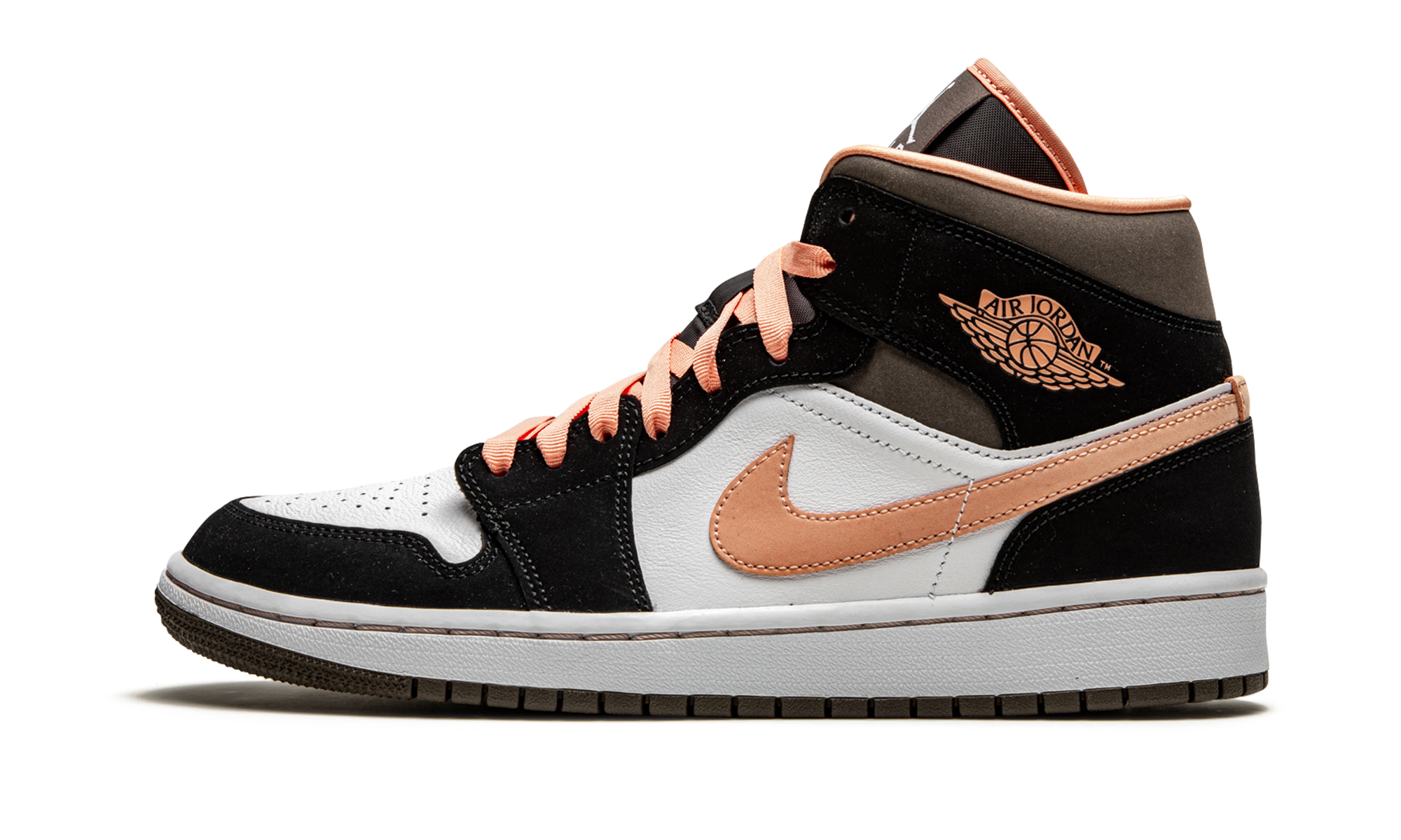jordan 1 mid peach mocha women s+DH0210-100+diagnol right view 1