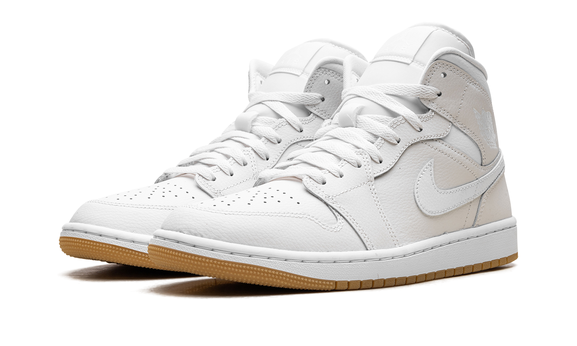jordan 1 mid phantom gum women s+BQ6472-021+diagnol left view