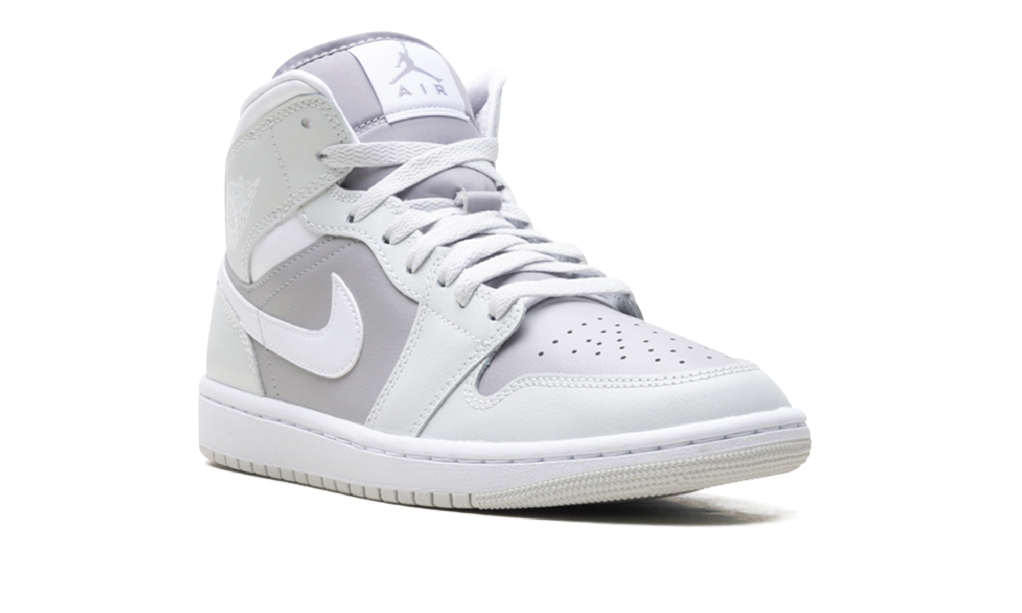 jordan 1 mid photon dust atmosphere grey women s+BQ6472-008+diagnol right view