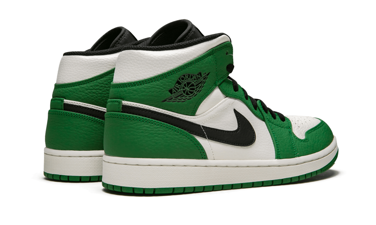 jordan 1 mid pine green+852542-301+diagnol right behind view