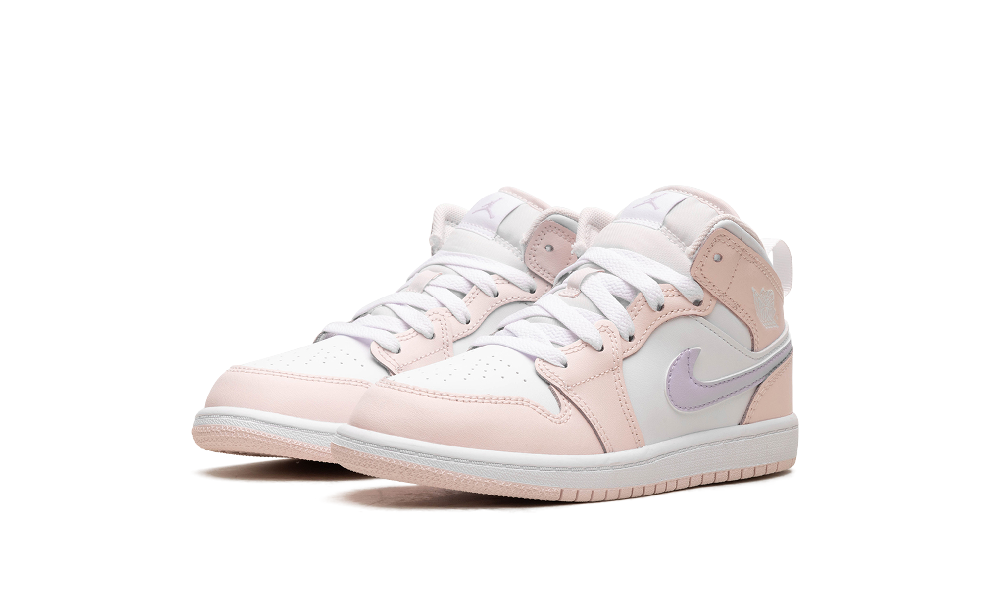 jordan 1 mid pink wash ps+FD8781-601+diagnol left view
