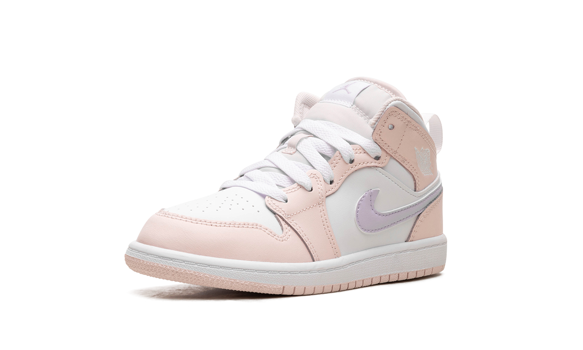 jordan 1 mid pink wash ps+FD8781-601+left diagnol single view
