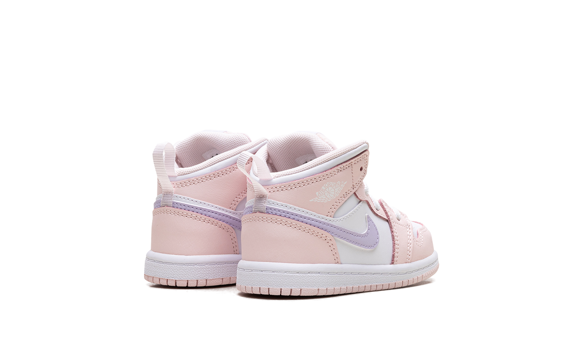 jordan 1 mid pink wash white violet frost td+FD8782-601+diagnol right behind view