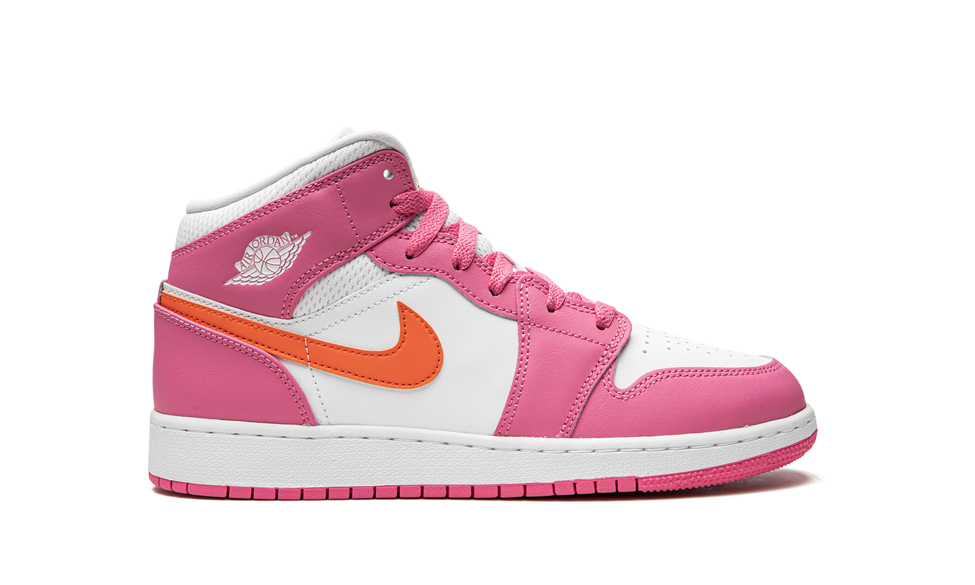 jordan 1 mid pinksicle safety orange gs+DX3240-681+right view