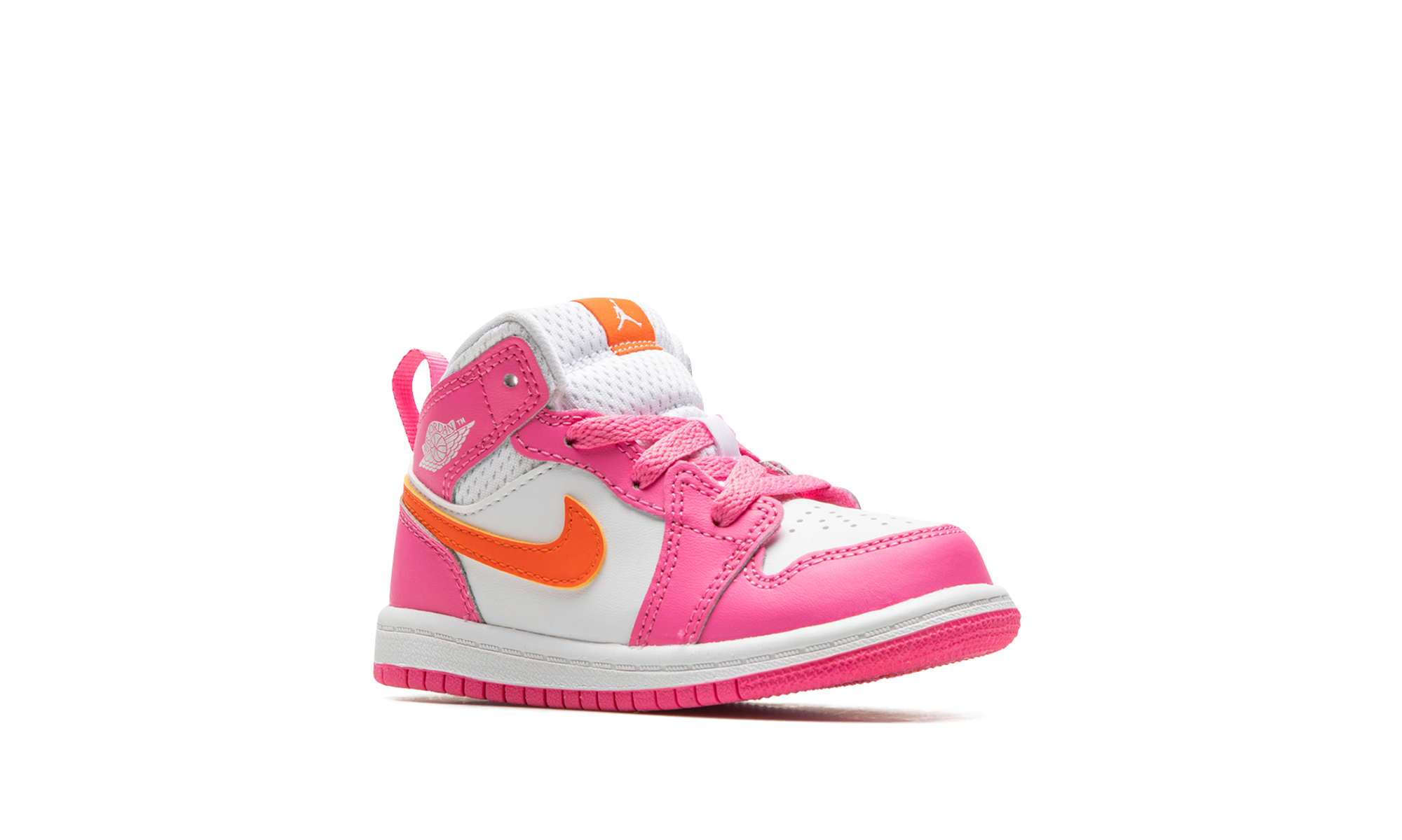 jordan 1 mid pinksicle safety orange td+DX3239-681+diagnol right view