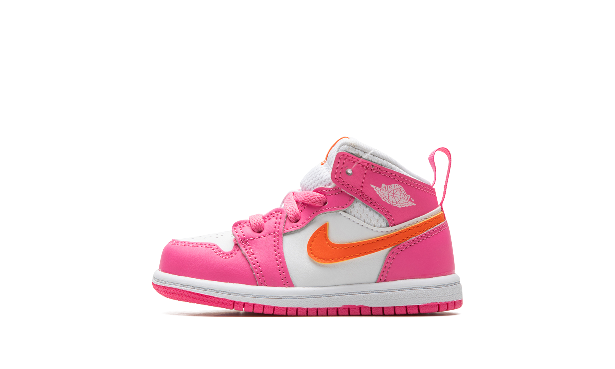 jordan 1 mid pinksicle safety orange td+DX3239-681+diagnol right view 1