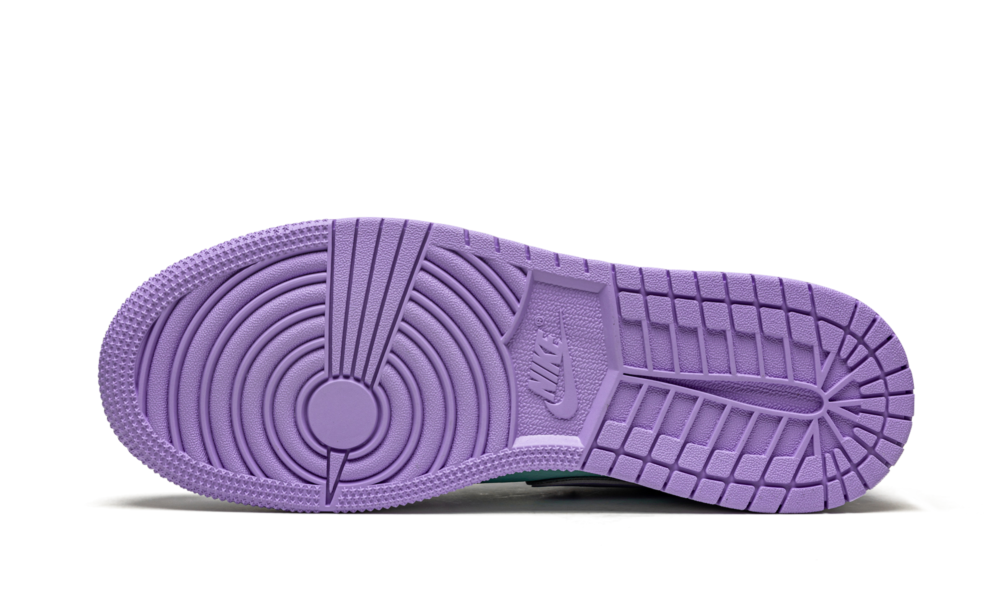 jordan 1 mid purple aqua gs+554725-500+bottom view