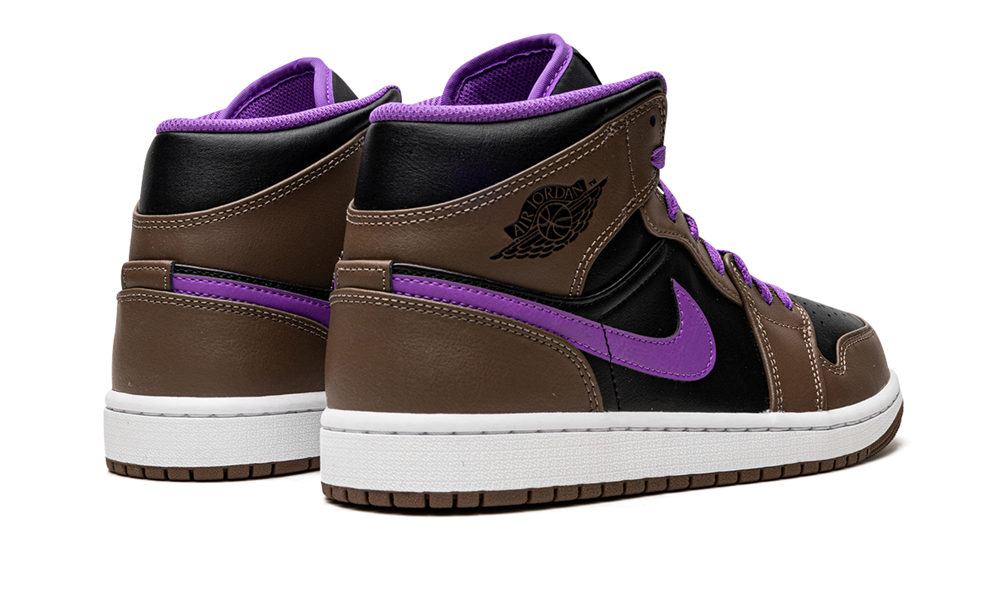 jordan 1 mid purple mocha+DQ8426-215+diagnol right behind view