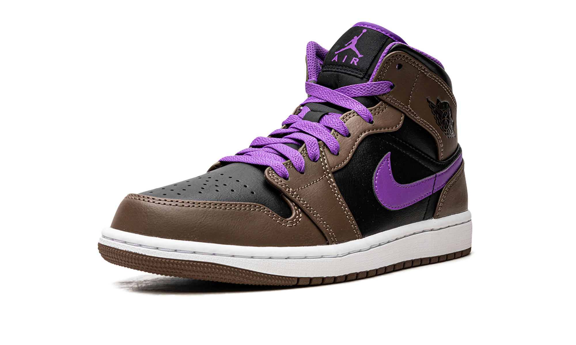 jordan 1 mid purple mocha+DQ8426-215+left diagnol single view