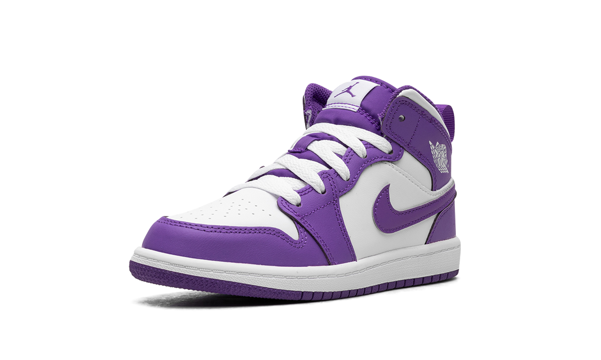 jordan 1 mid purple venom ps+DQ8424-511+left diagnol single view