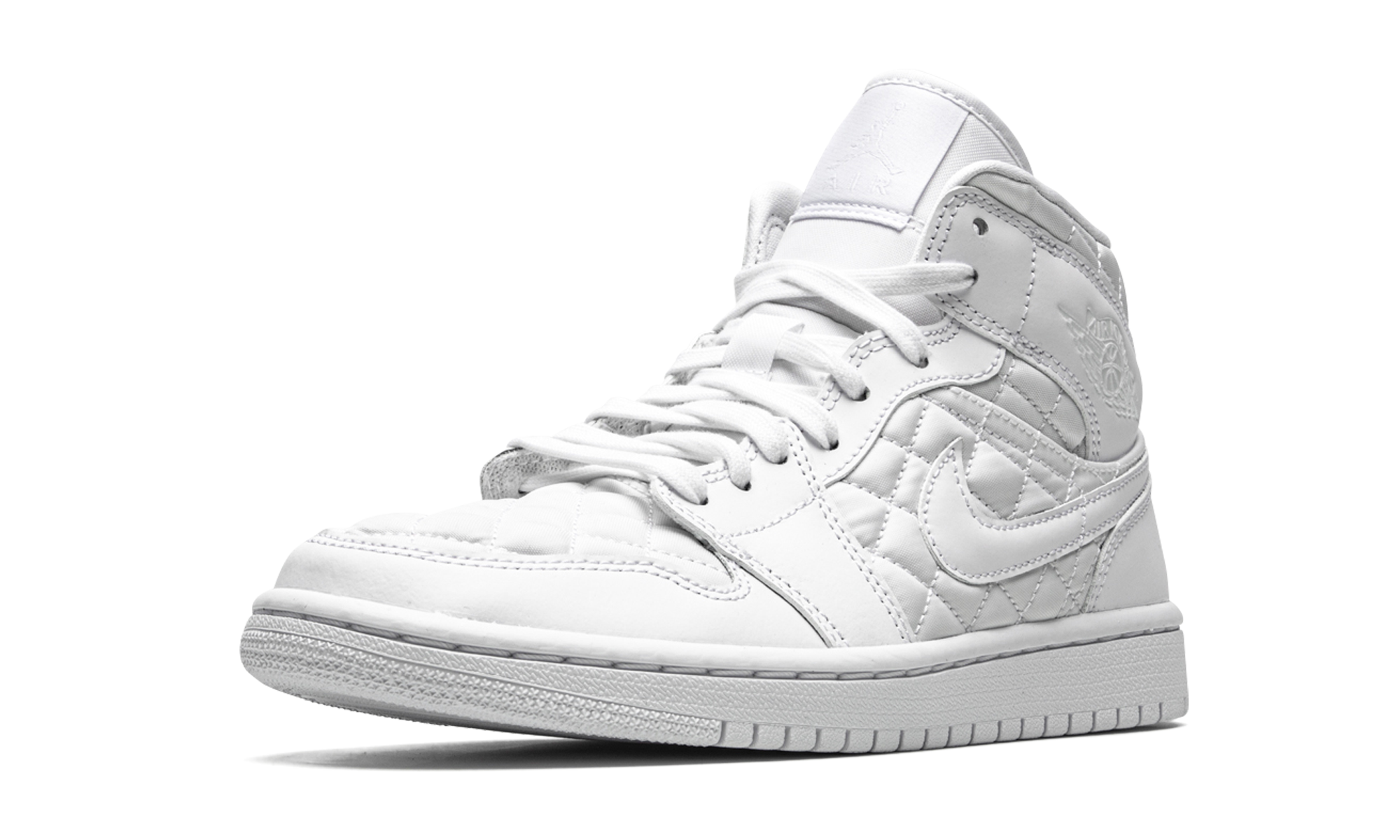 jordan 1 mid quilted white women s+DB6078-100+left diagnol single view