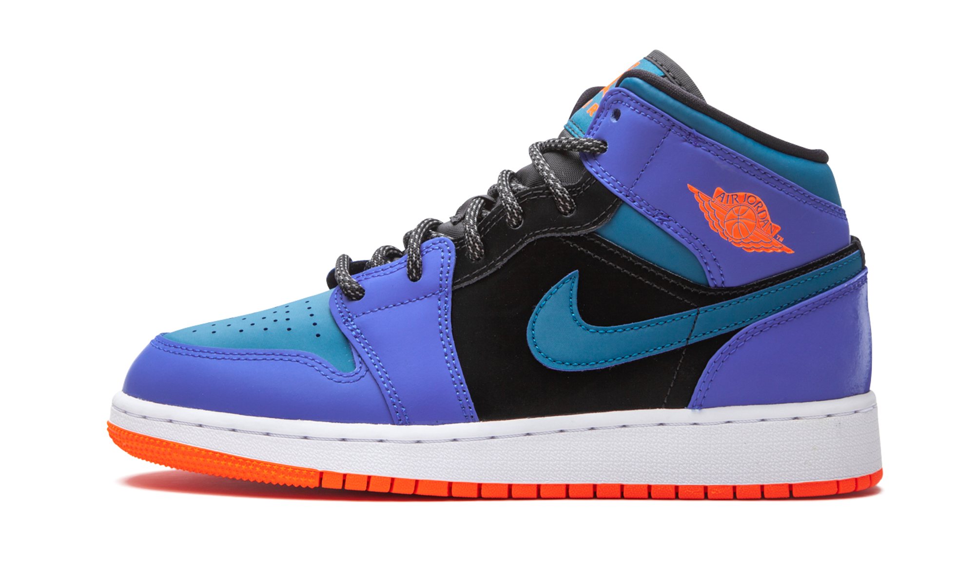 jordan 1 mid racer blue green abyss gs+554725-440+diagnol right view 1