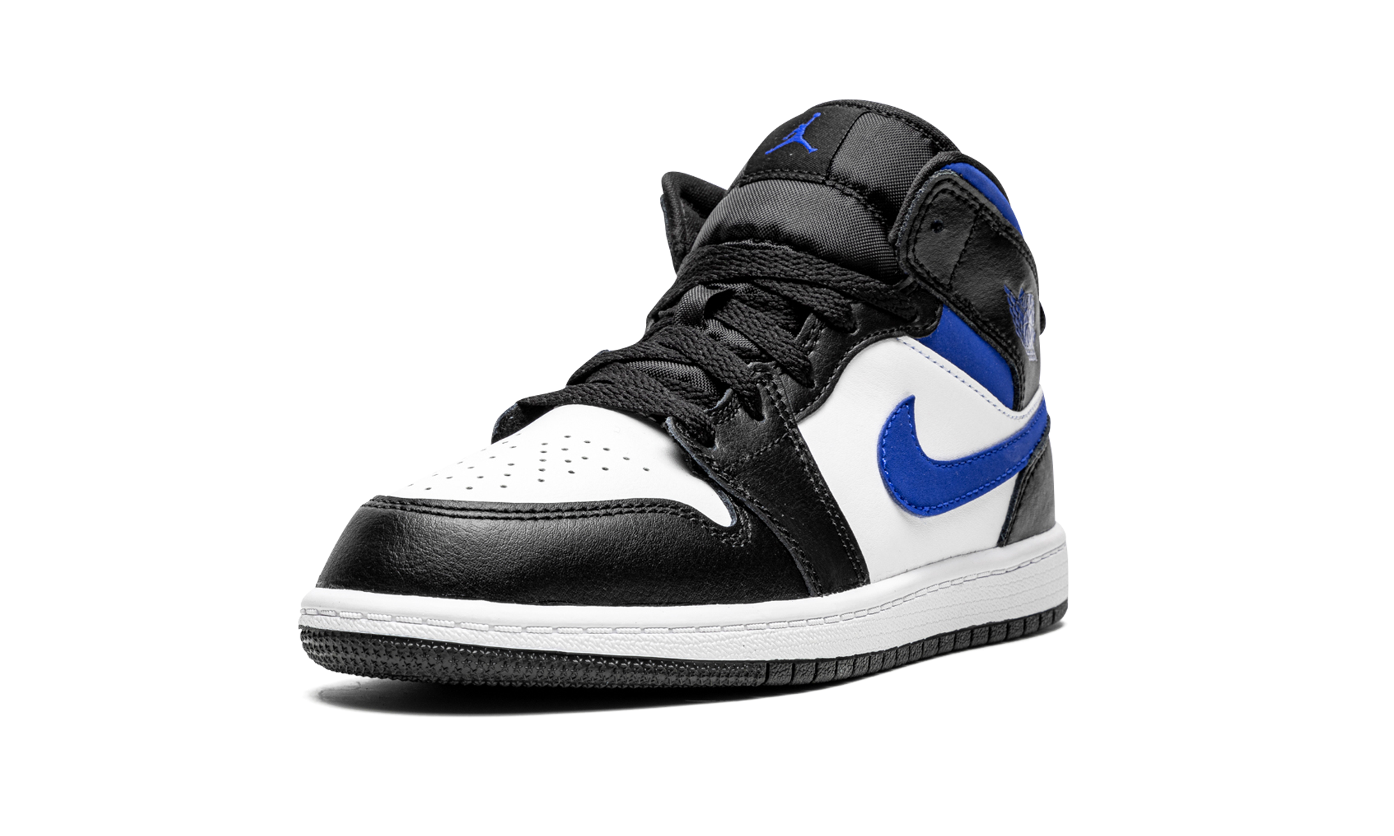 jordan 1 mid racer blue ps+640734-140+left diagnol single view