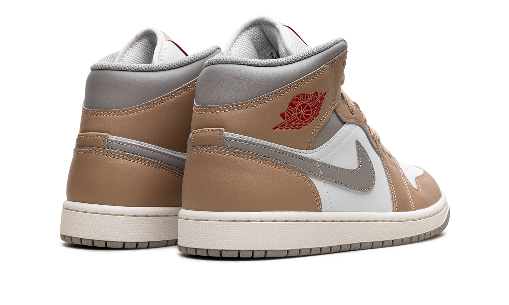 jordan 1 mid rattan white college grey+DQ8426-200+diagnol right behind view
