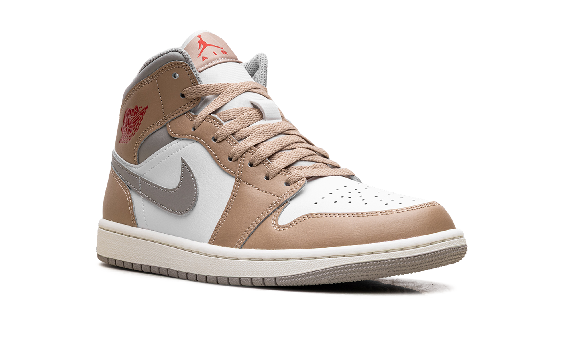 jordan 1 mid rattan white college grey+DQ8426-200+diagnol right view