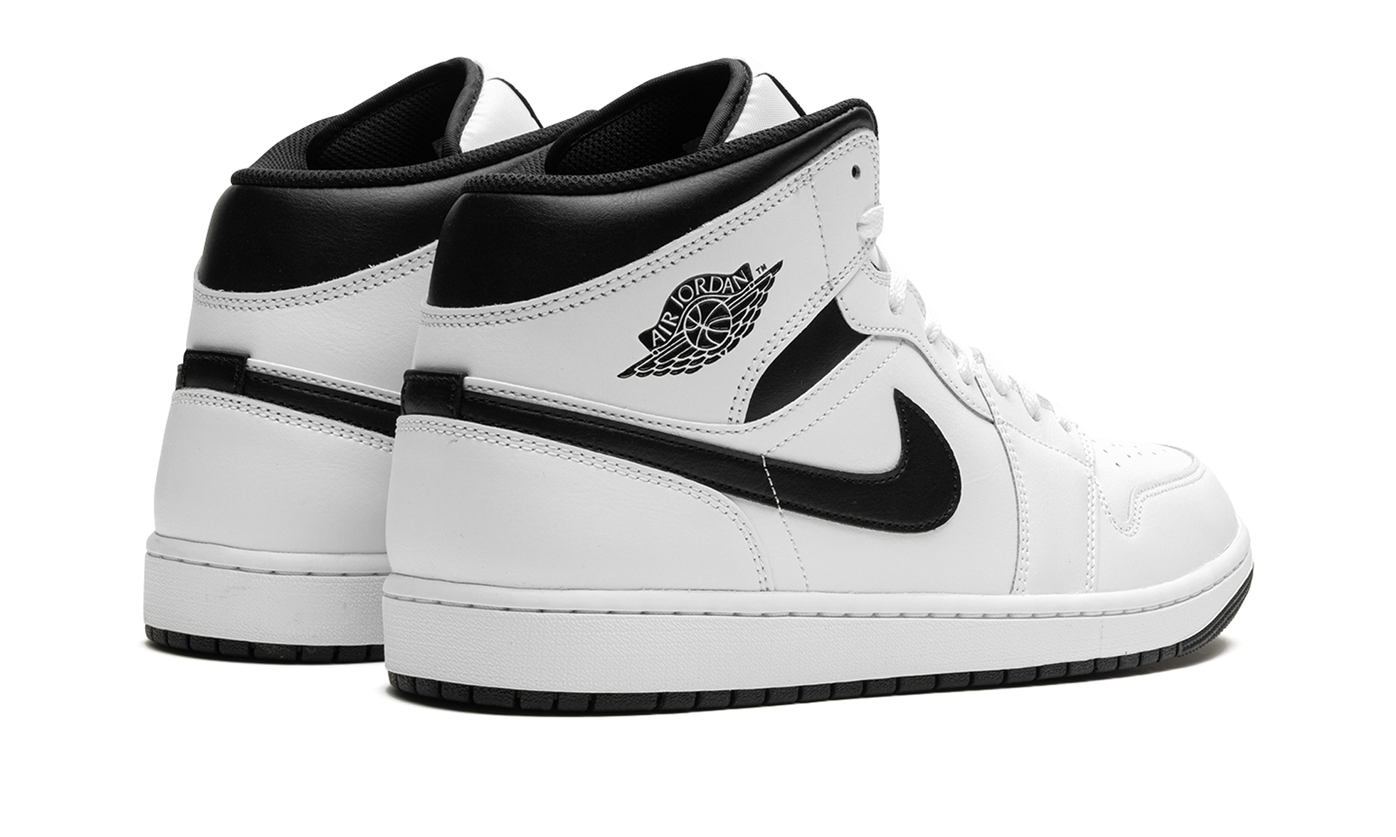 jordan 1 mid reverse panda+DQ8426-132+diagnol right behind view