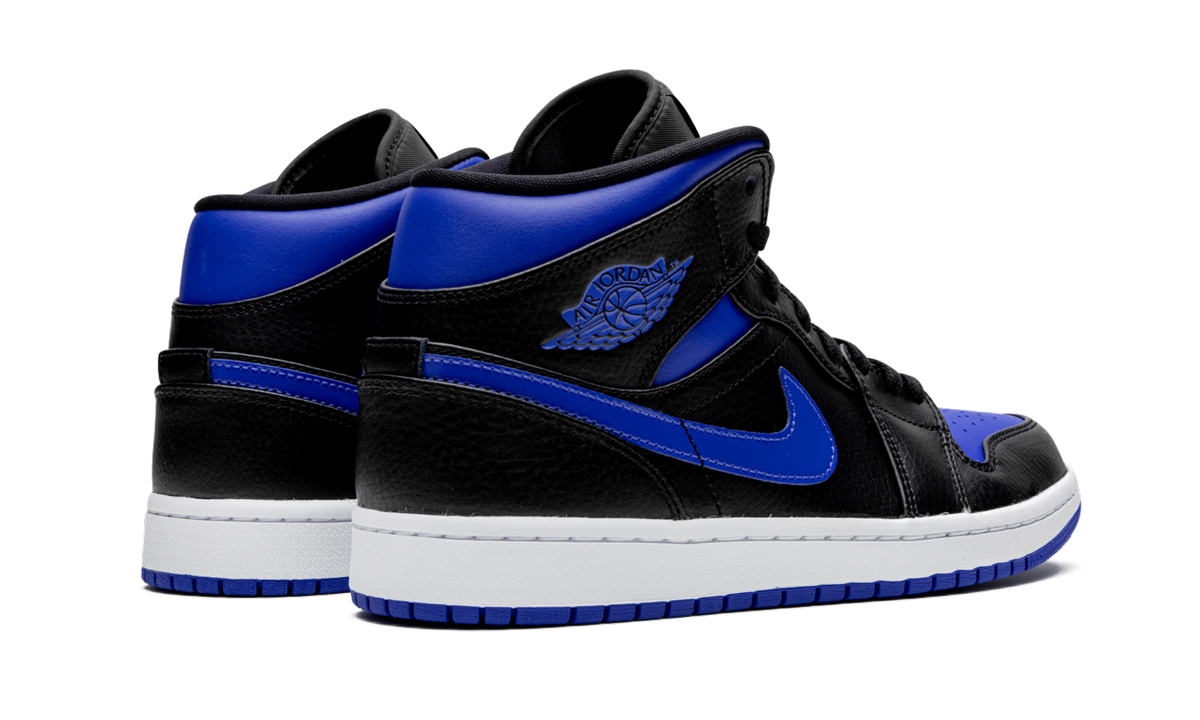 jordan 1 mid royal 2020+554724-068+diagnol right behind view