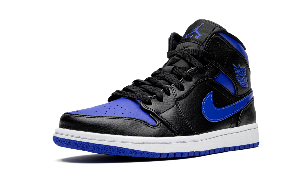 jordan 1 mid royal 2020+554724-068+left diagnol single view
