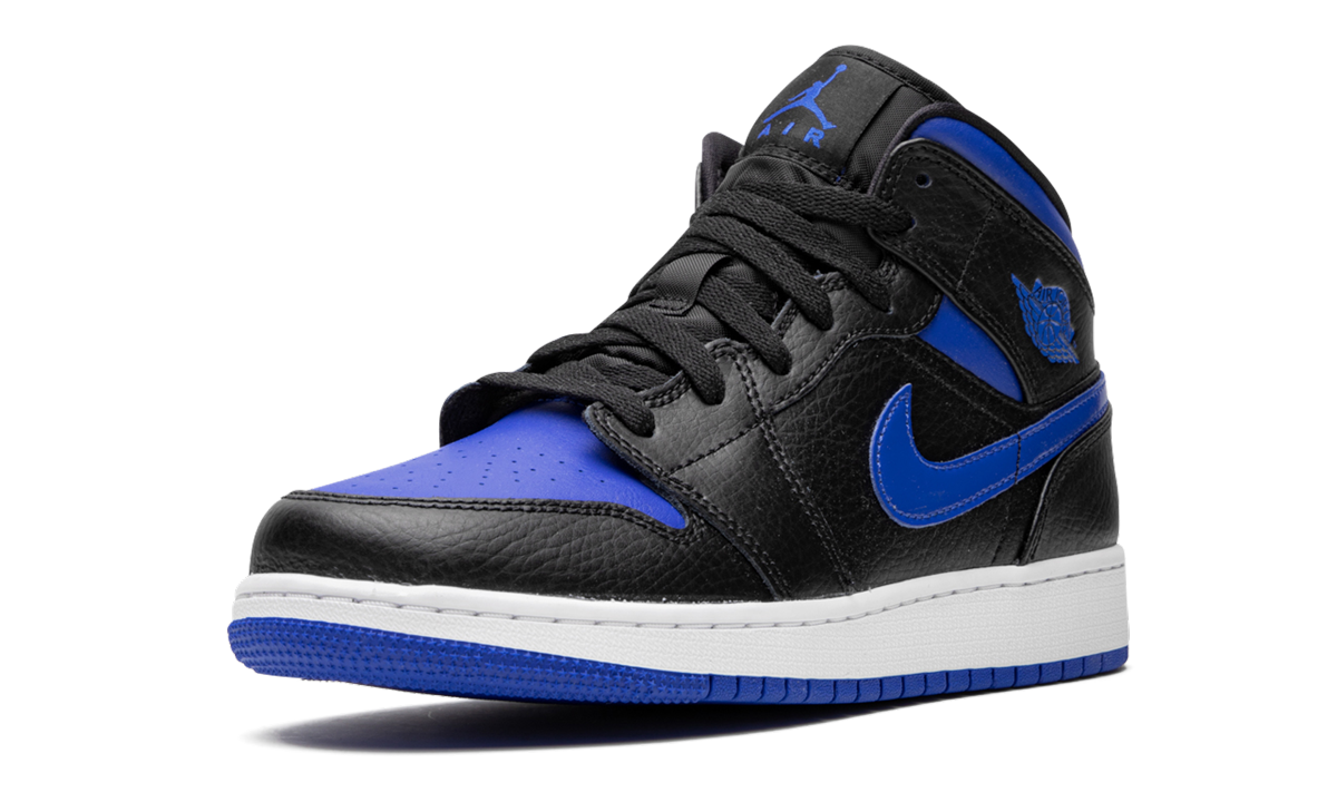 jordan 1 mid royal 2020 gs+554725-068+left diagnol single view