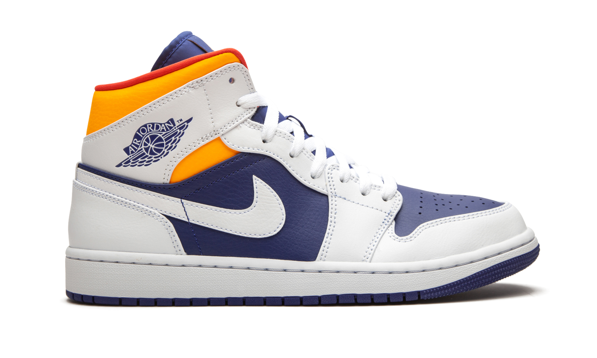 jordan 1 mid royal blue laser orange+554724-131+right view